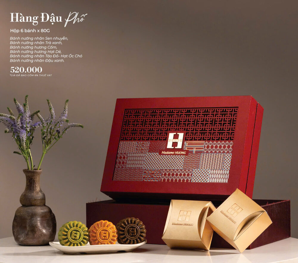 Bánh trung thu Madame Hương hộp Hàng Đậu phố