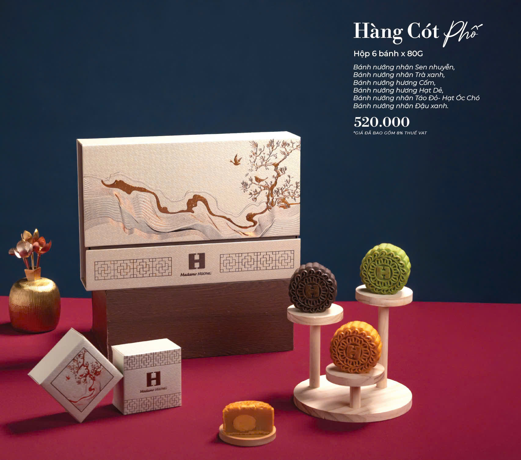 Bánh Trung Thu Madame Hương Hộp Hàng Cót Phố Bánh trung thu Madame Hương Hộp Hàng Cót Phố